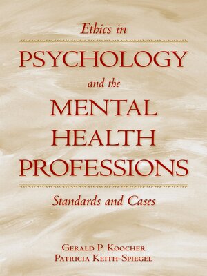 cover image of Ethics in Psychology and the Mental Health Professions